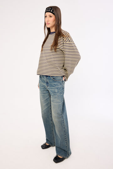 Abrand 95 Mid Baggy Jean Lindsey Blue
