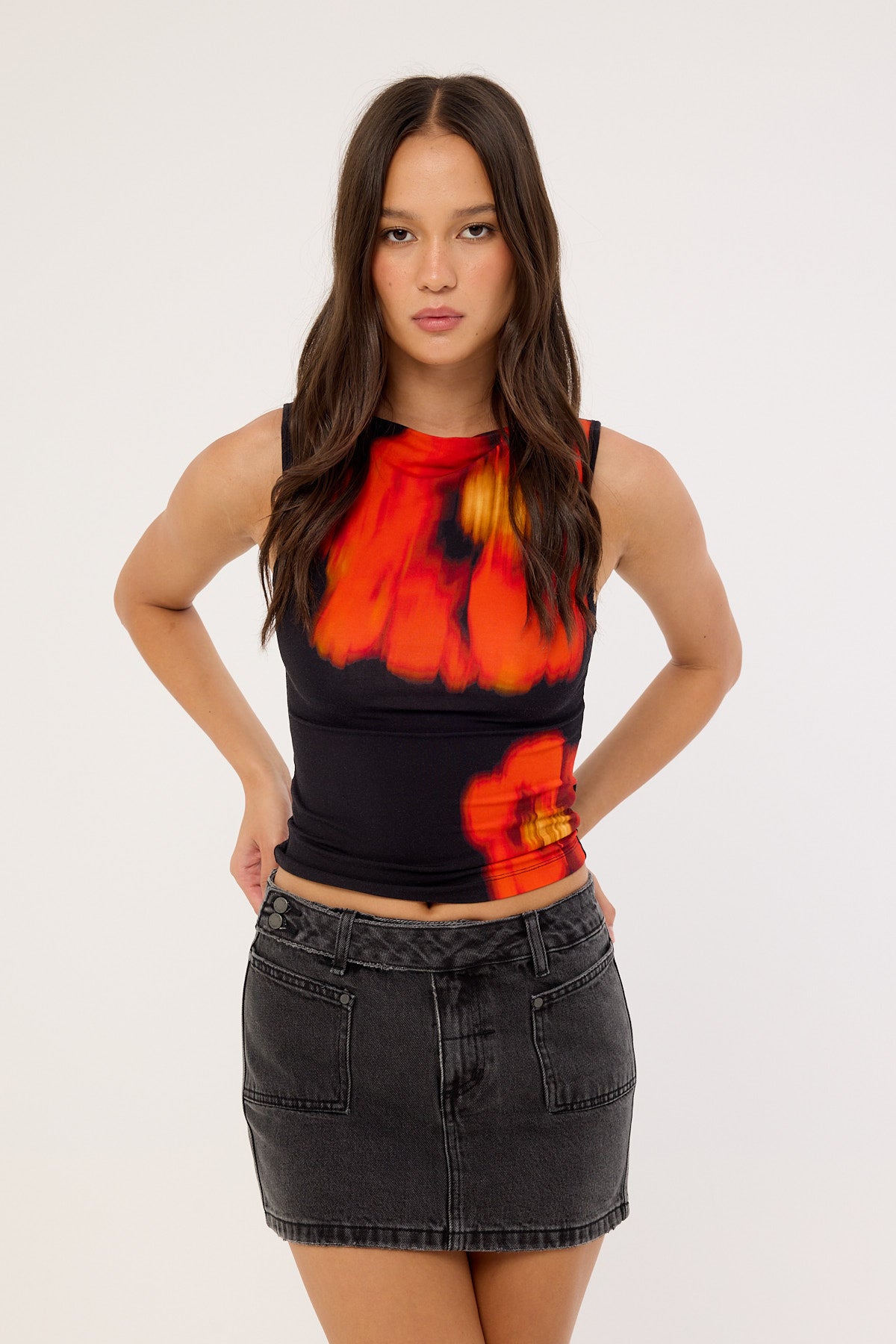 Thrills Wyatt Skirt Ash Black