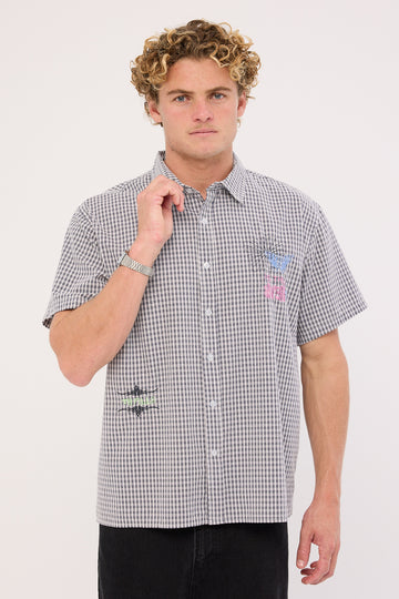 Thrills Transmission Short Shirt Navy