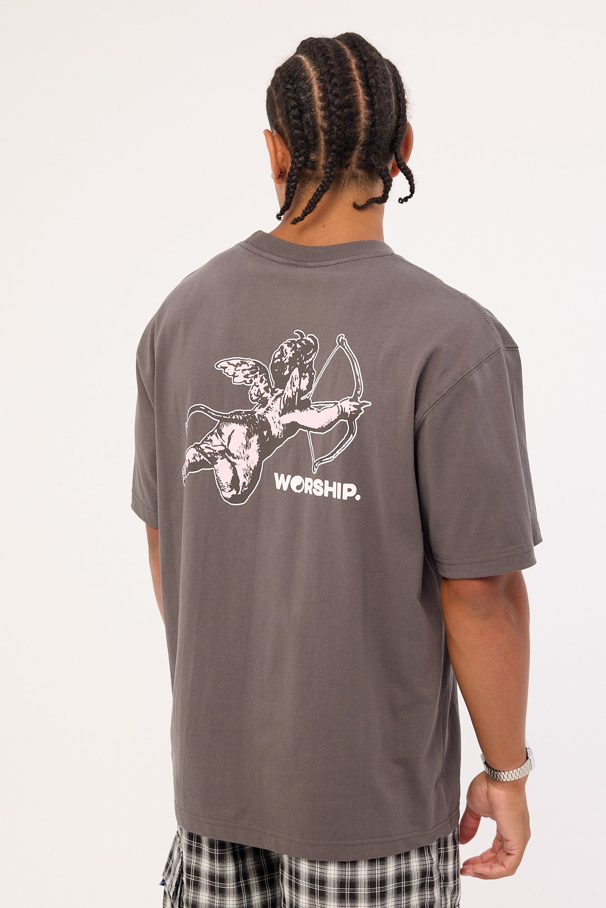 Worship Cherub Tee Worn Black