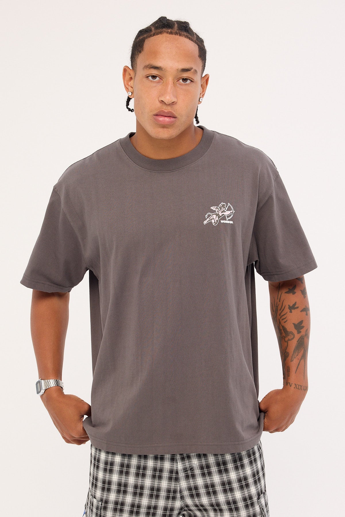 Worship Cherub Tee Worn Black