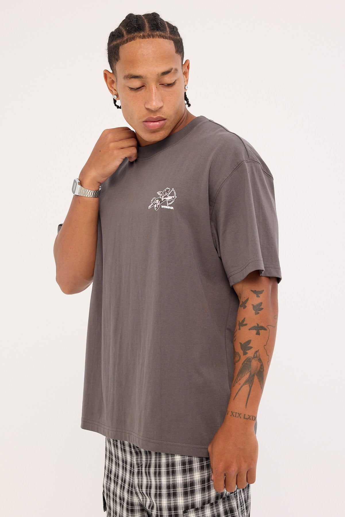 Worship Cherub Tee Worn Black