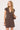 Perfect Stranger Bliana Collar Mini Dress Brown Check