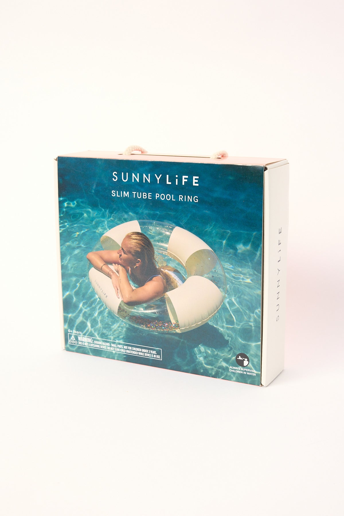 Sunnylife Slim Tube Pool Ring Cotton Candy Stripe