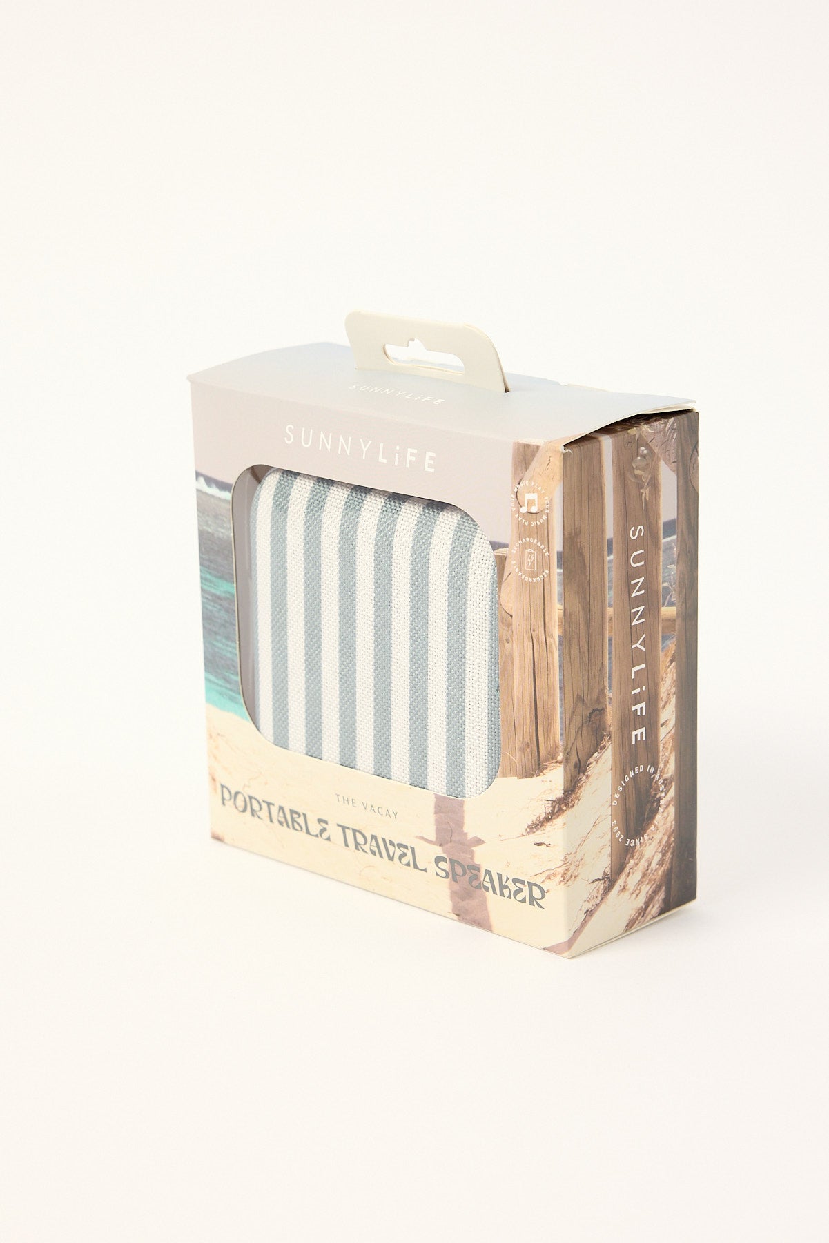 Sunnylife Portable Travel Speaker The Vacay Olive Stripe