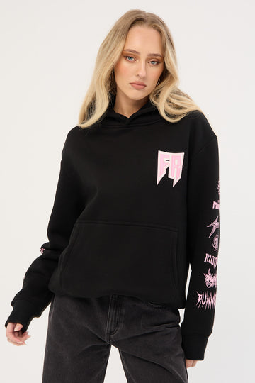 Front Runner Viper Sleeve Womens Hoodie Black