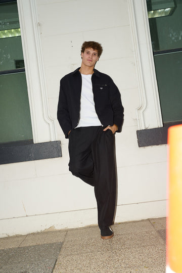 Common Need Blanco Pleated Tailored Trouser Black