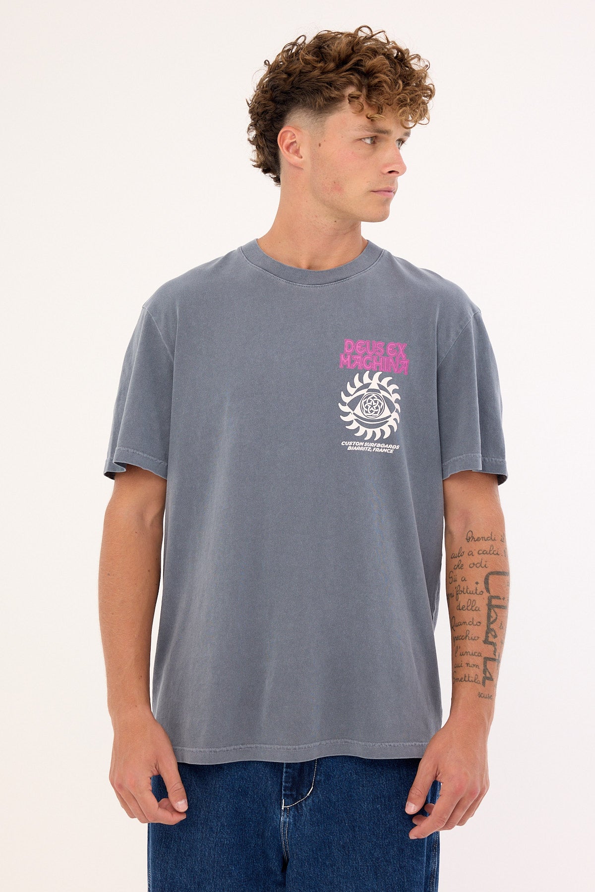 Deus Ex Machina Crank Tee Anthracite