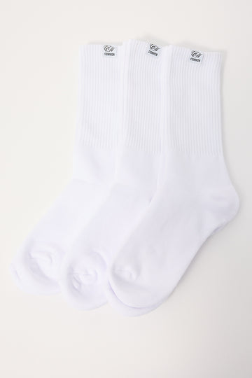 Common Need Tread Sock 3 Pack White