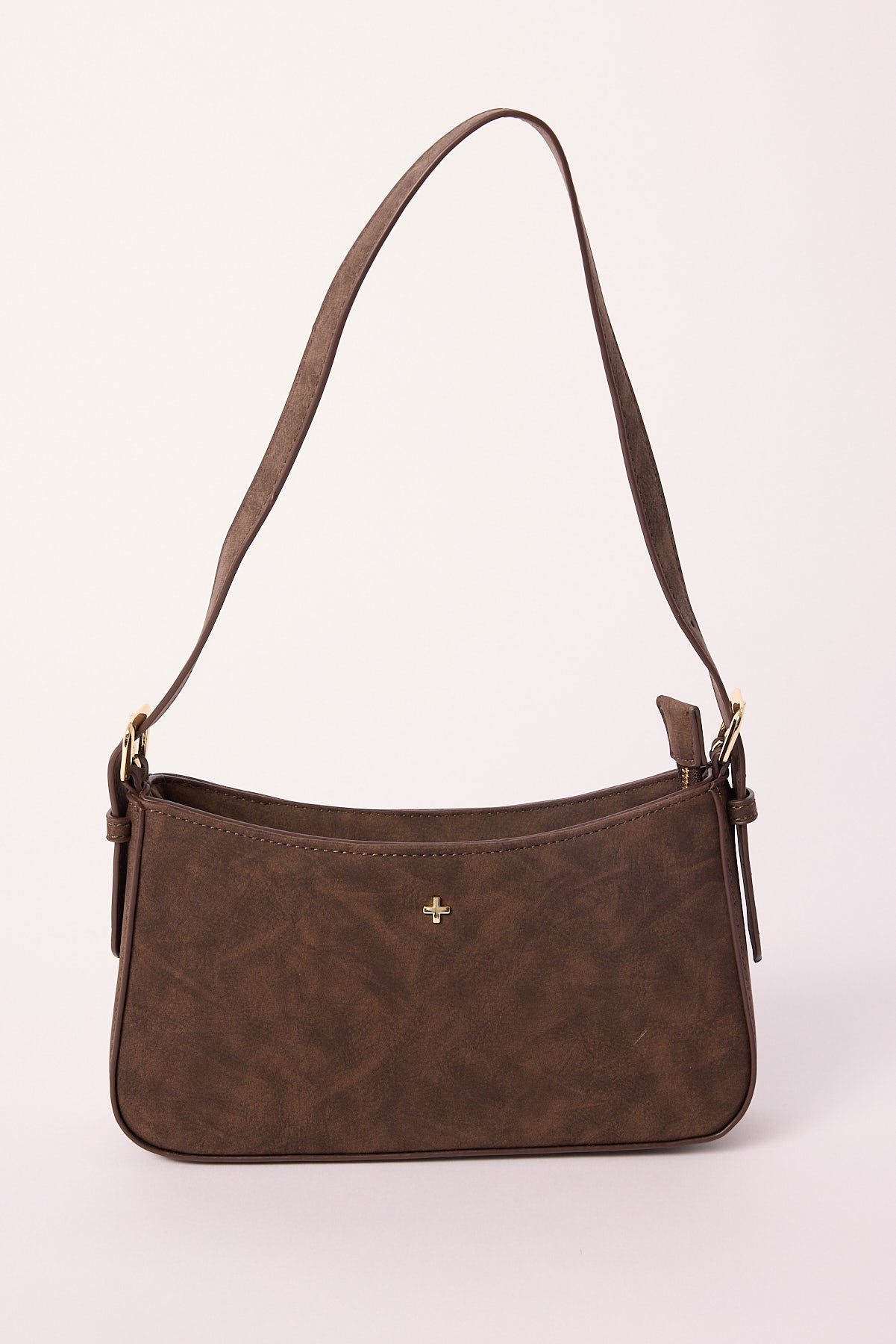 Peta + Jain Lilu Shoulder Bag Chocolate Suede PU/Gold