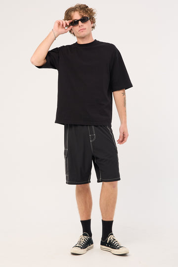 Rusty Artful Dodger Elastic Waist Boardshort Black