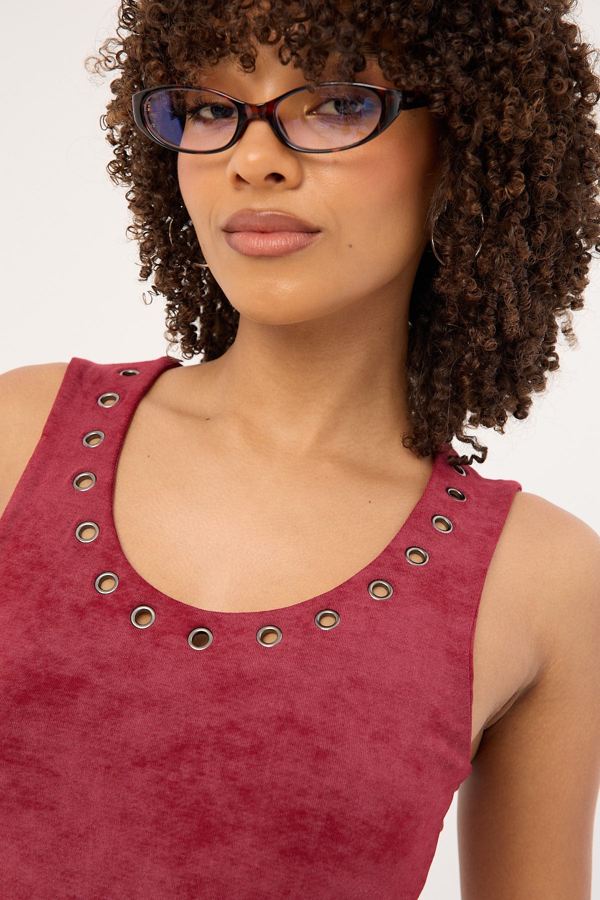 Rusty Eye Let Loose Tank Top Cranberry