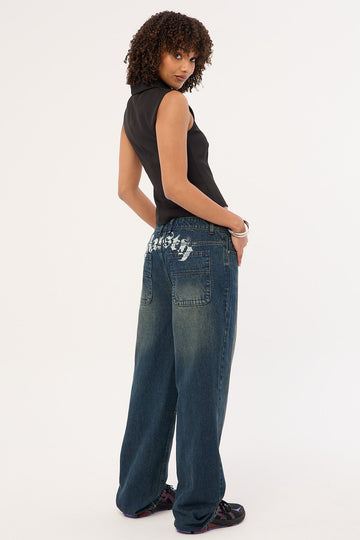 Rusty Roxanne Baggy Low Rise Jean Dark And Dirty