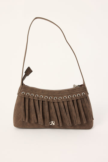 Neovision Cinder Fringe Shoulder Bag Brown