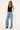 One Teaspoon Baxters Mid Waist Wide Leg Denim Jeans Blue Crush