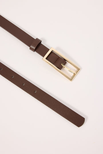 Perfect Stranger Signature Thin Belt Brown