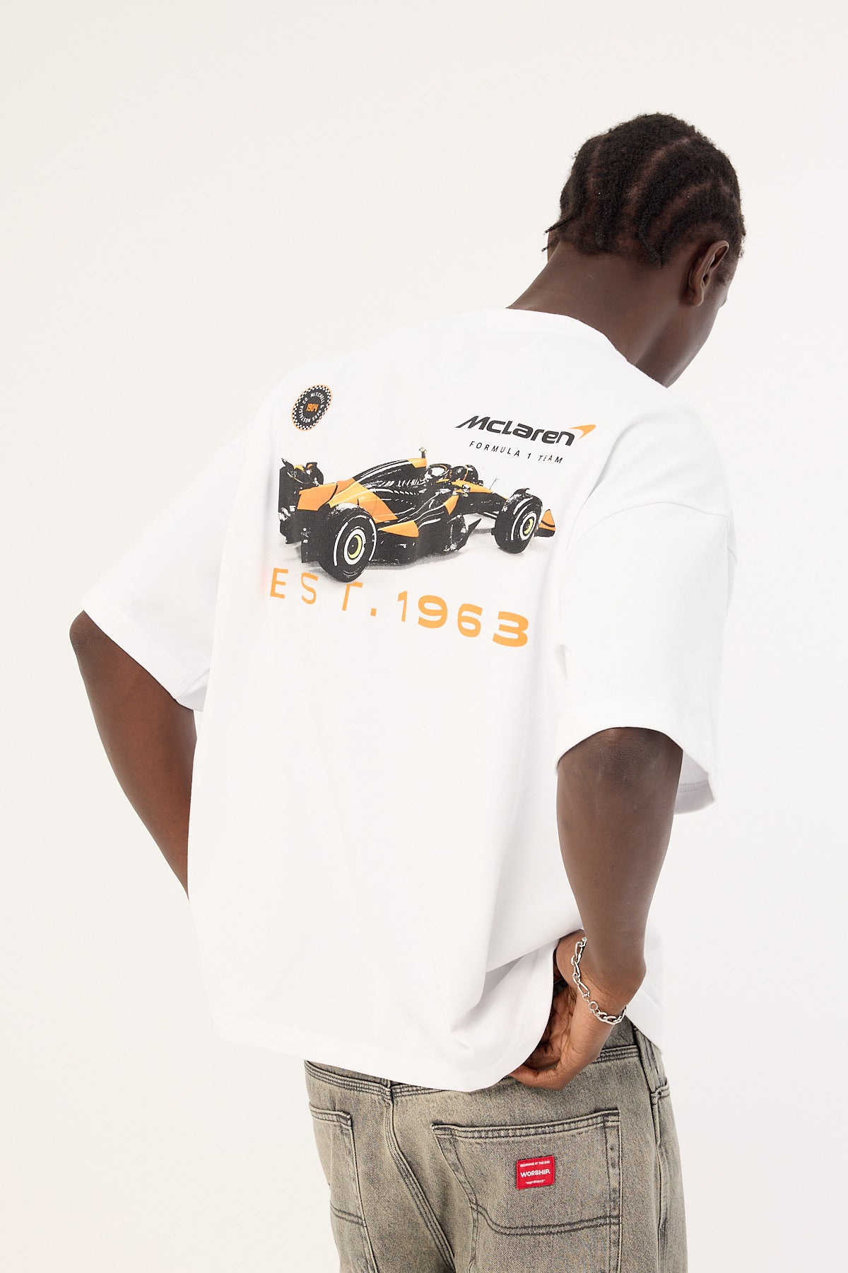 Mitchell & Ness Tailgate Boxy Tee Vintage White