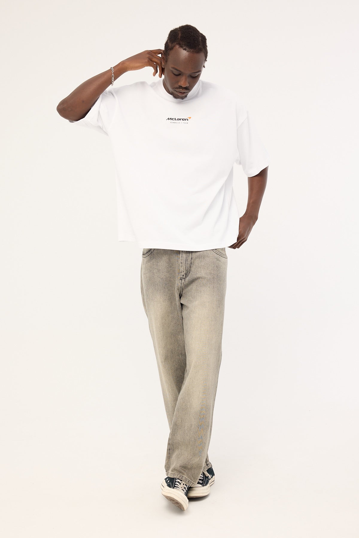 Mitchell & Ness Tailgate Boxy Tee Vintage White