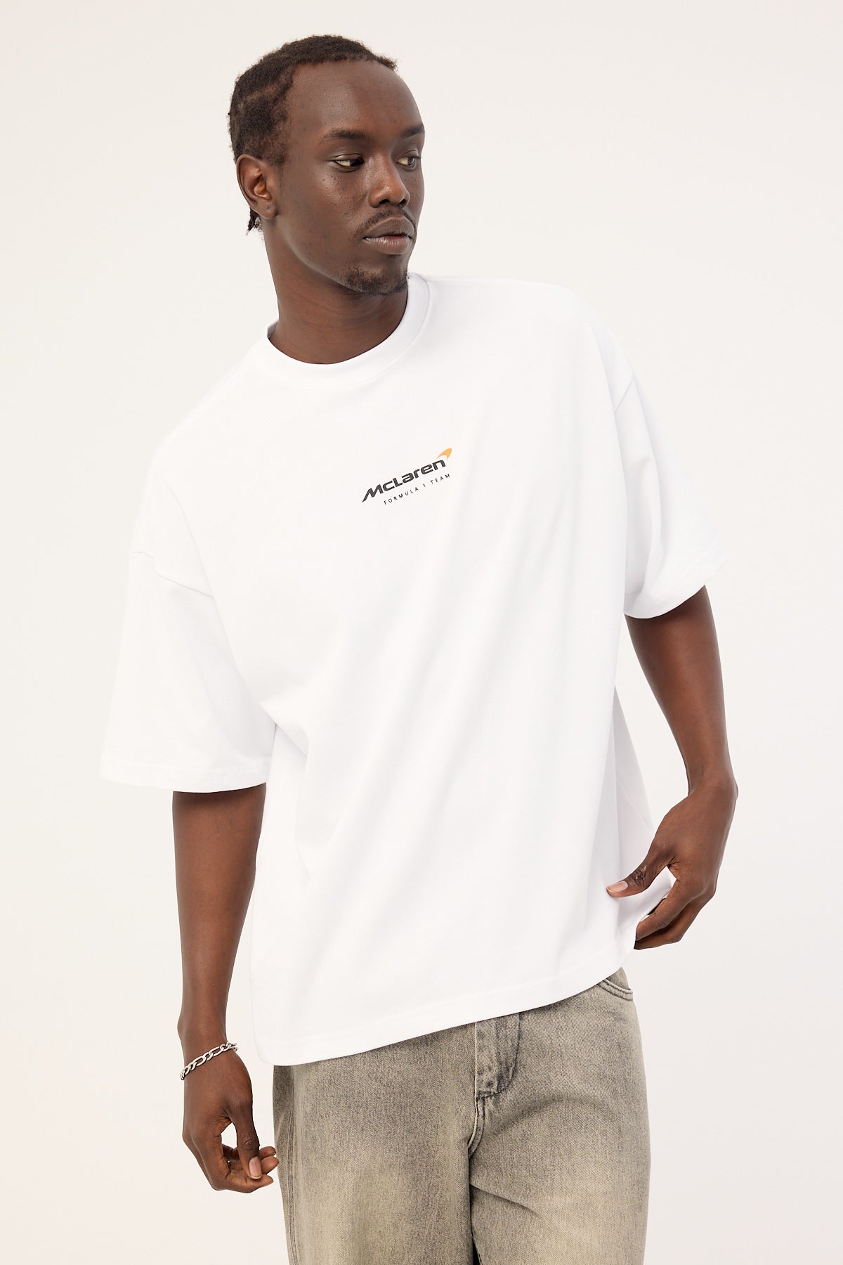 Mitchell & Ness Tailgate Boxy Tee Vintage White