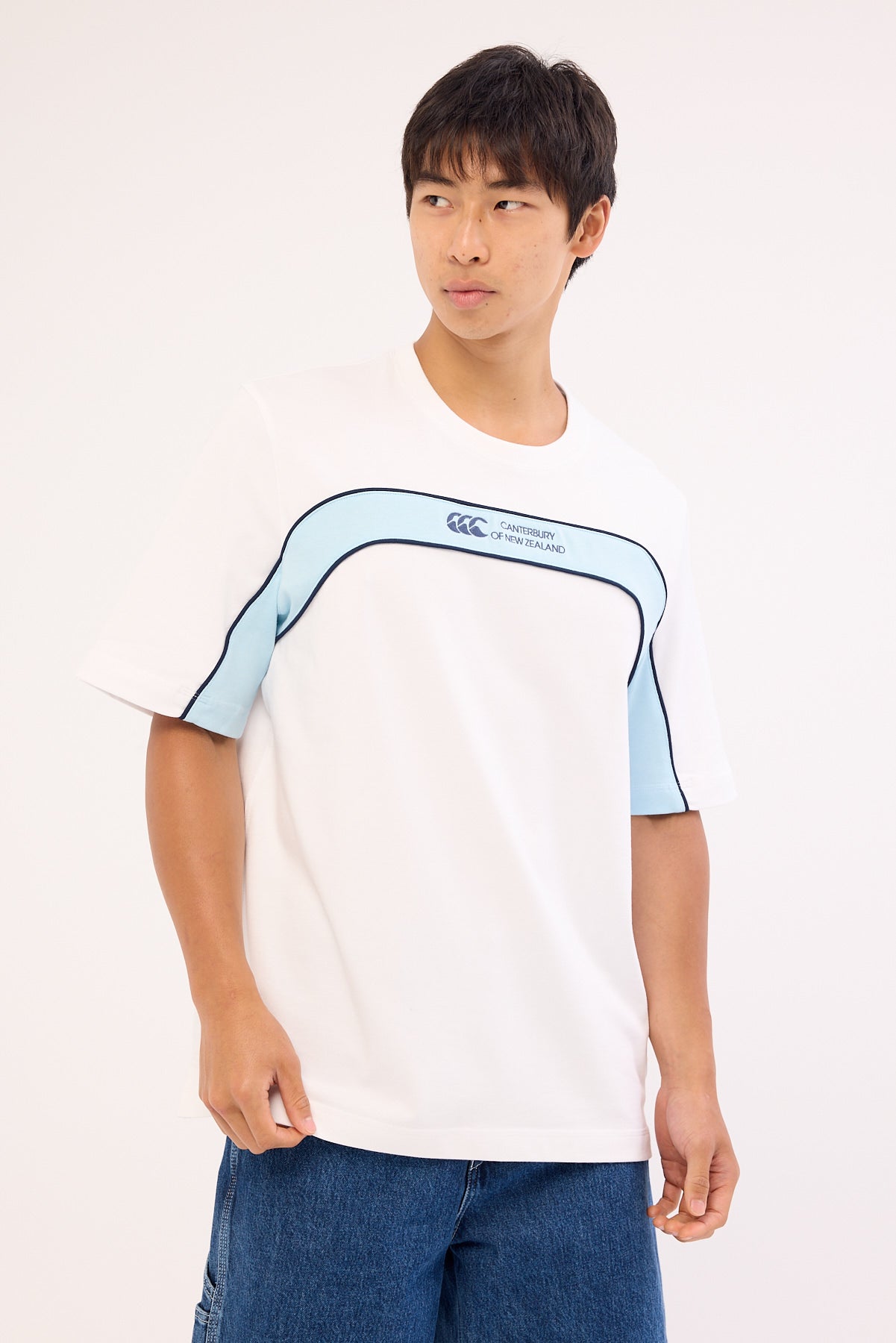 Canterbury Heritage Panelled Tee Right White