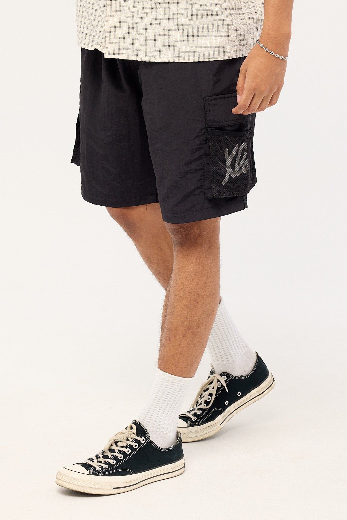 Xlarge Script Cargo Short Black