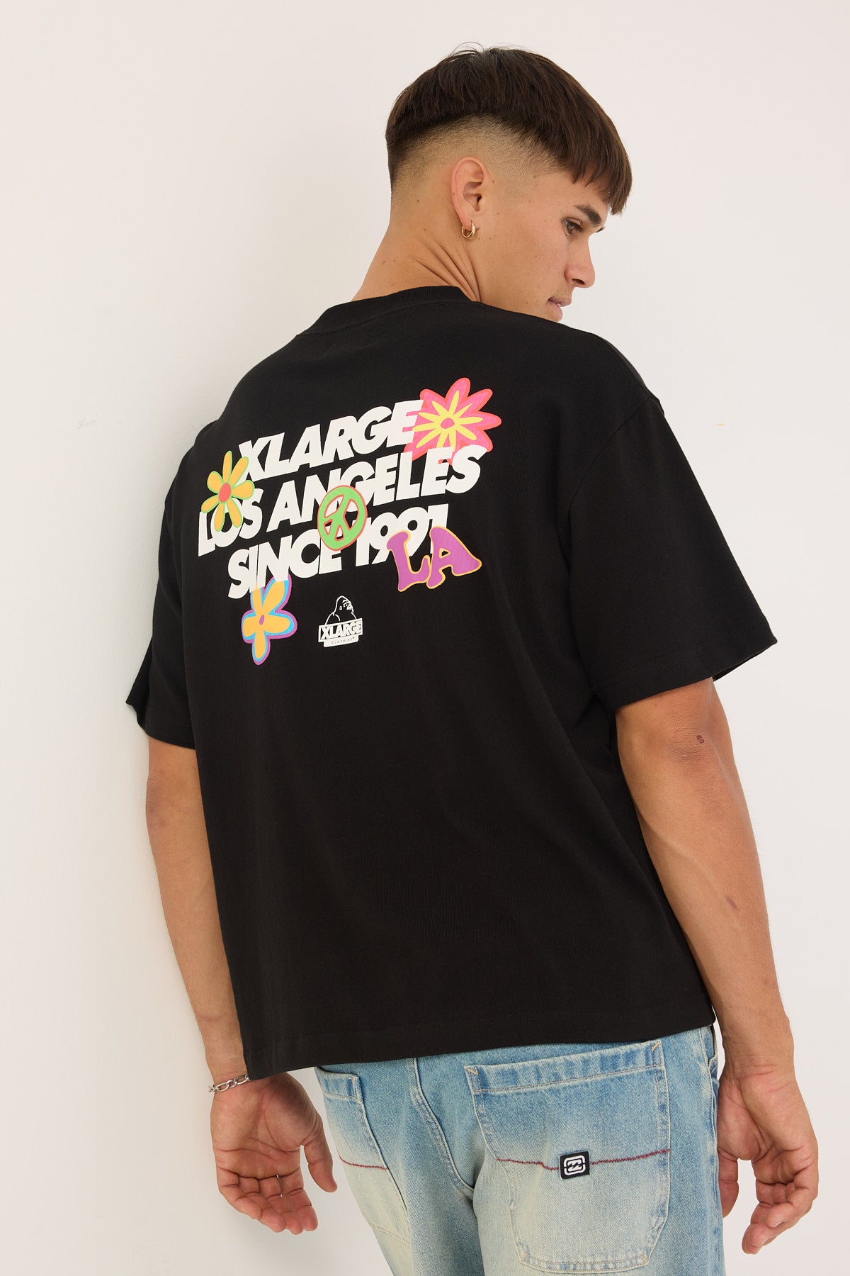 Xlarge Flowers Gorilla Fit SS Tee Solid Black