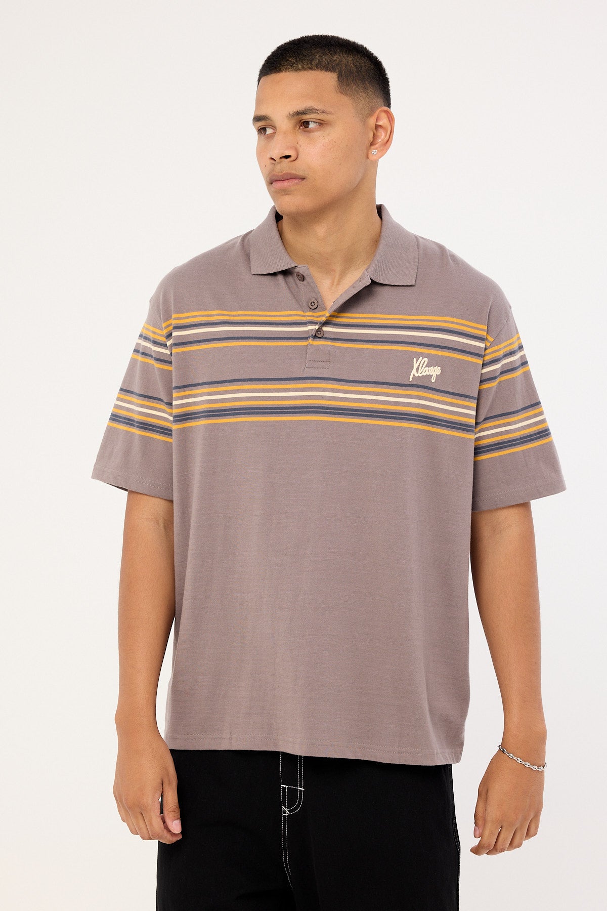Xlarge Script SS Polo Mocha