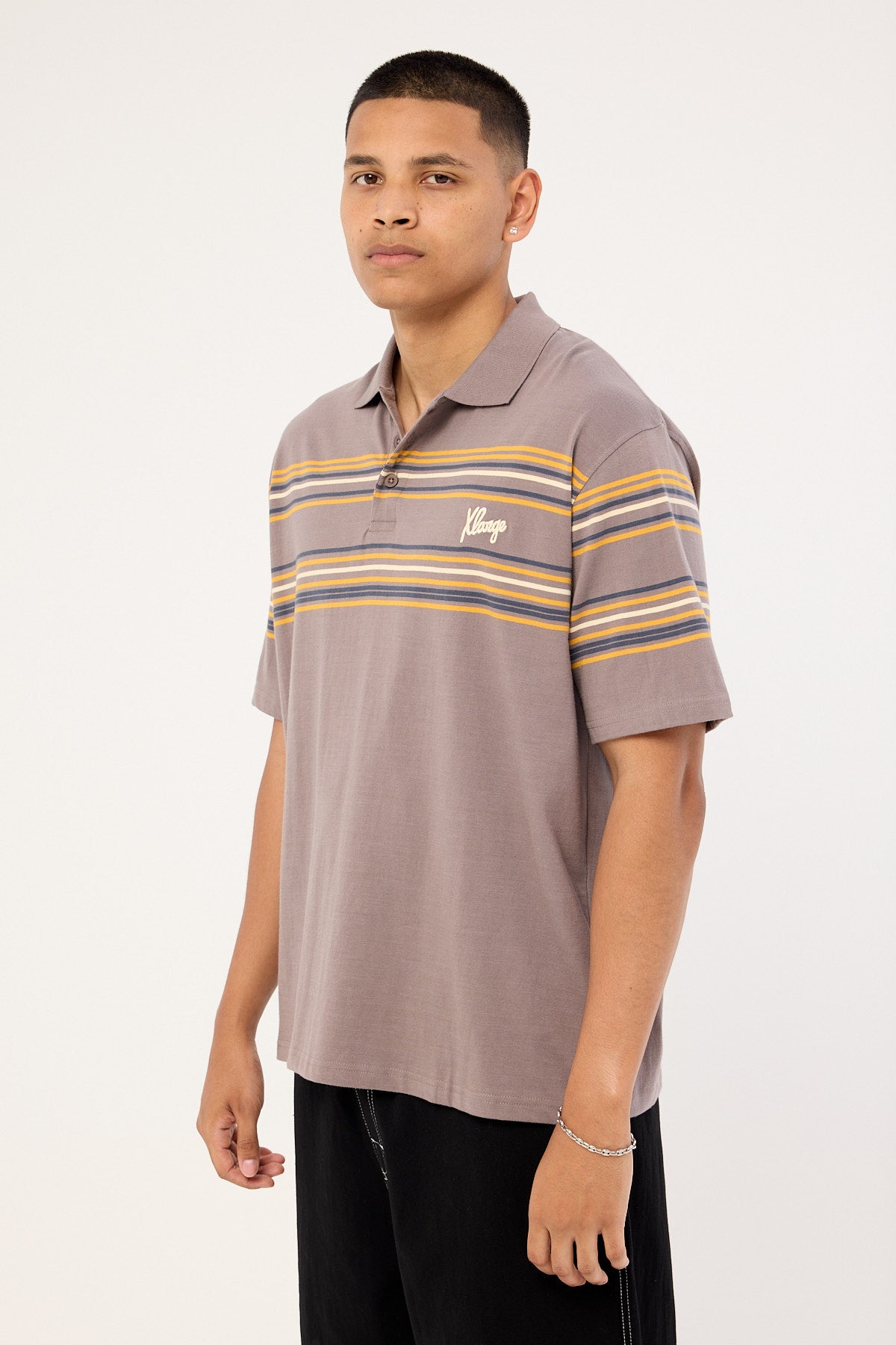 Xlarge Script SS Polo Mocha
