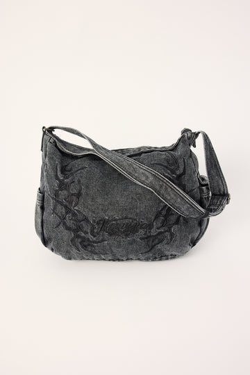 Neovision Ragged Crossbody Bag Washed Black
