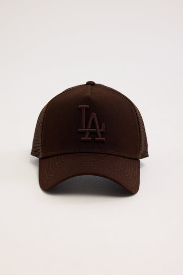 New Era Burnt Wood 9Forty A-Frame Los Angeles Dodgers Trucker H Burnt Wood/Burnt Wood Embroidery