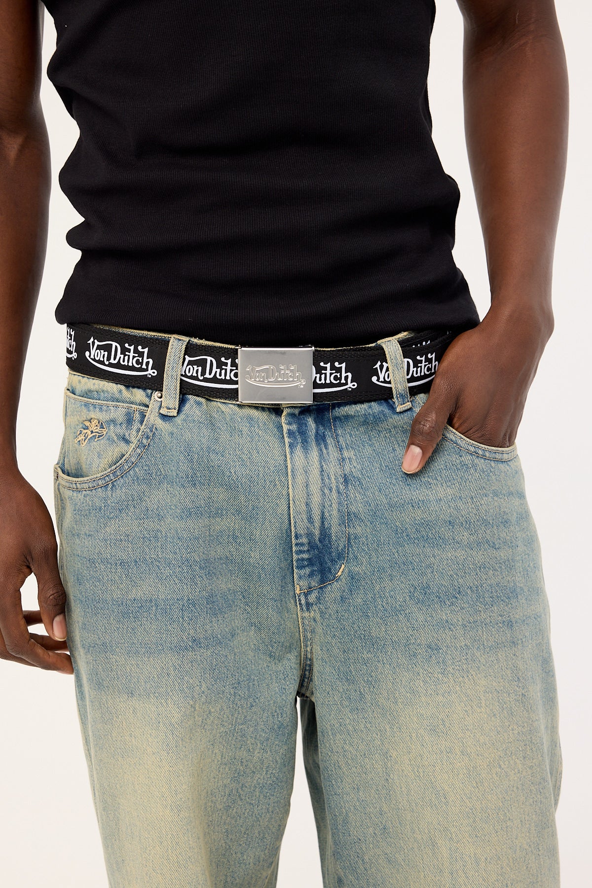 Von Dutch Signature Web Belt Black