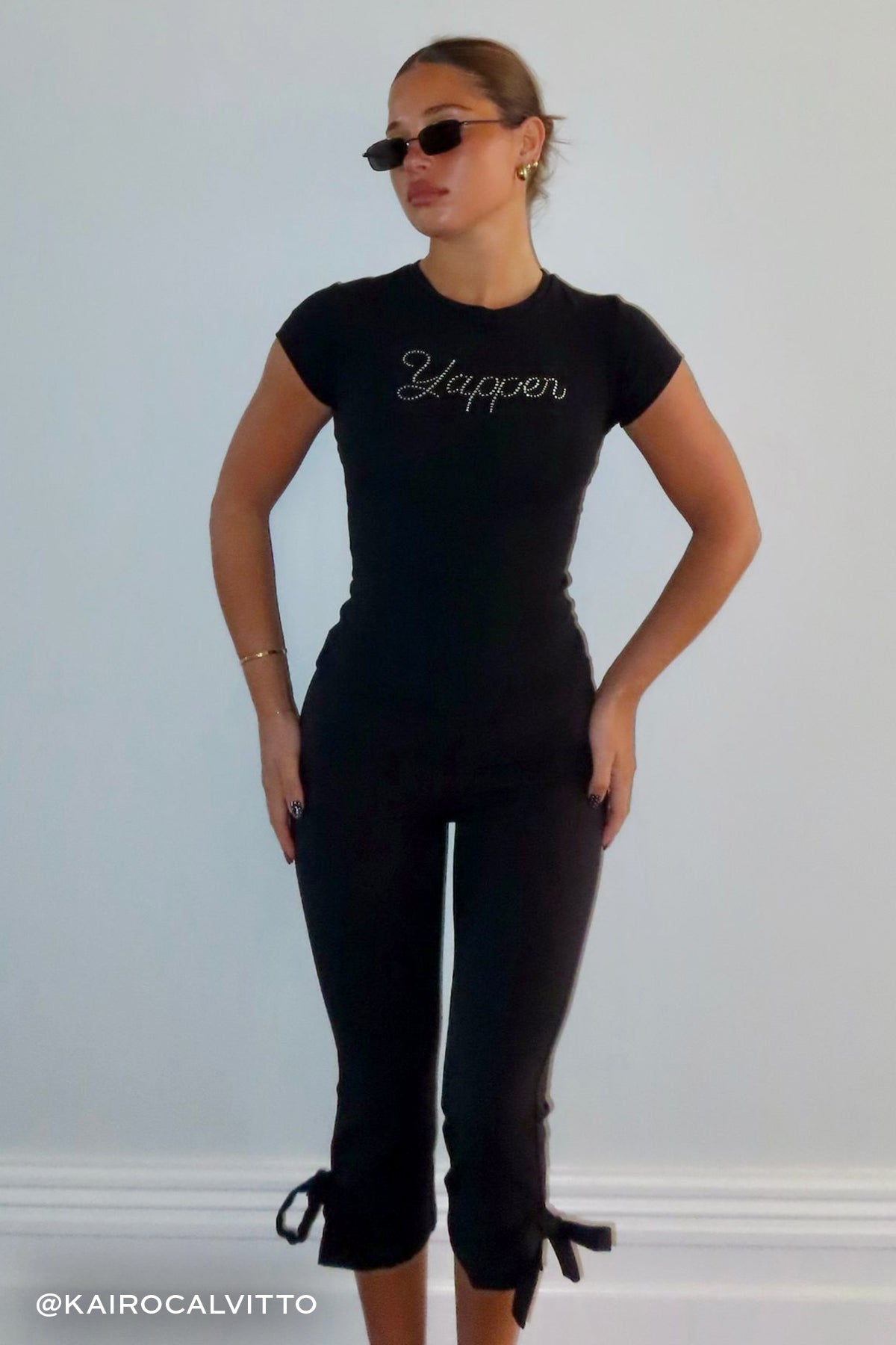 Luck & Trouble Yapper Baby Tee Black