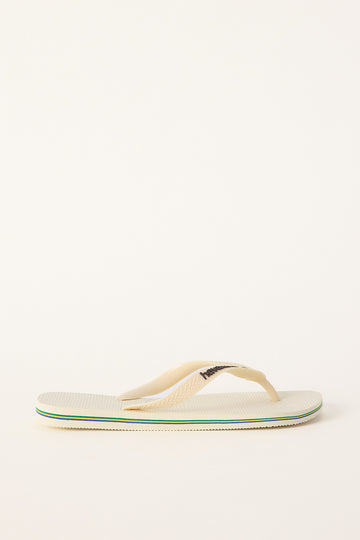 Havaianas Womens Top Brazil Logo Thong Buttercream