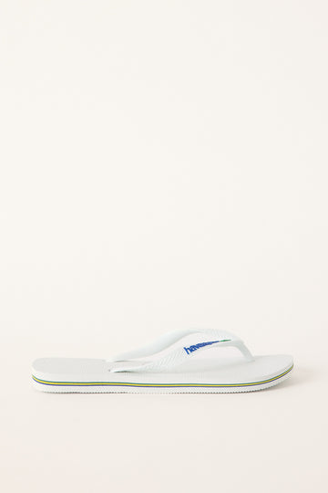 Havaianas Unisex Brazil Logo Top Thong White