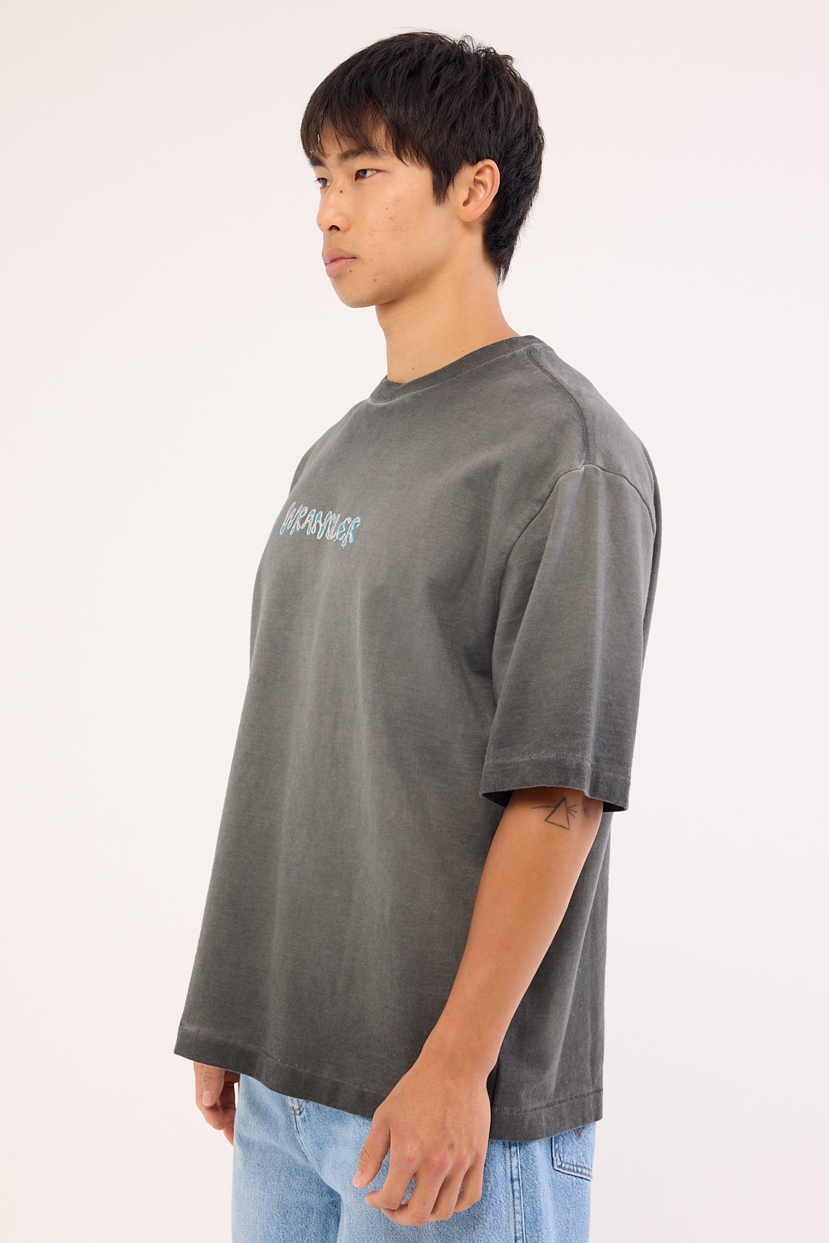 Wrangler Floral Fade Boxcar Tee Dark Slate