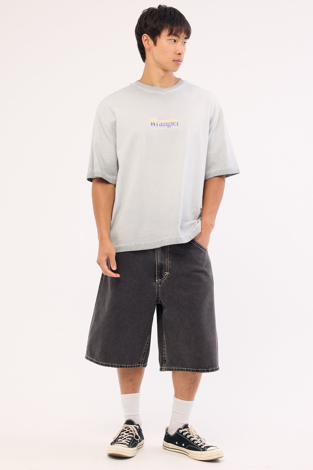 Wrangler Zero Boxcar Tee Bluestone