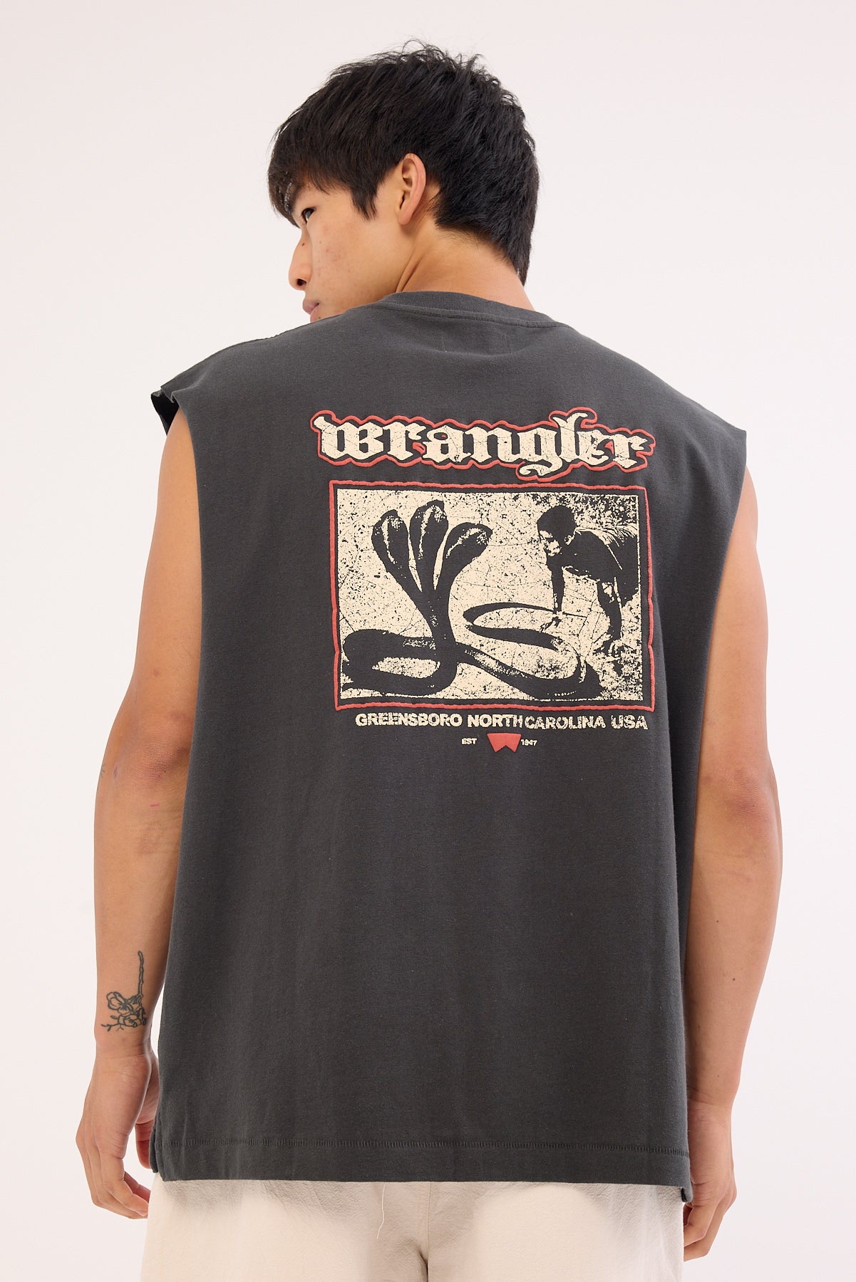 Wrangler Naga Boxcar Muscle Tee Dark Slate