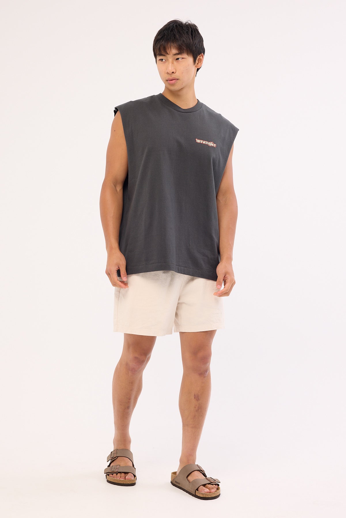 Wrangler Naga Boxcar Muscle Tee Dark Slate