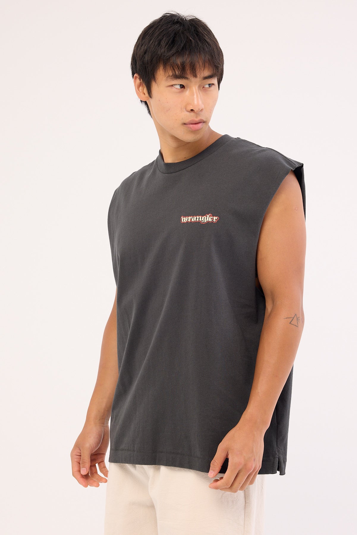 Wrangler Naga Boxcar Muscle Tee Dark Slate