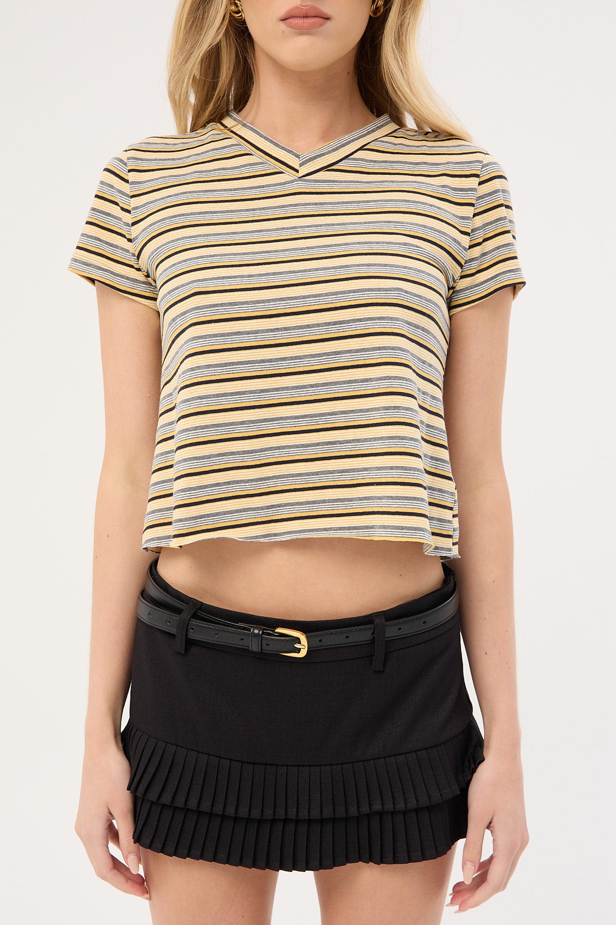 Lioness North Light Tee Yellow Stripe