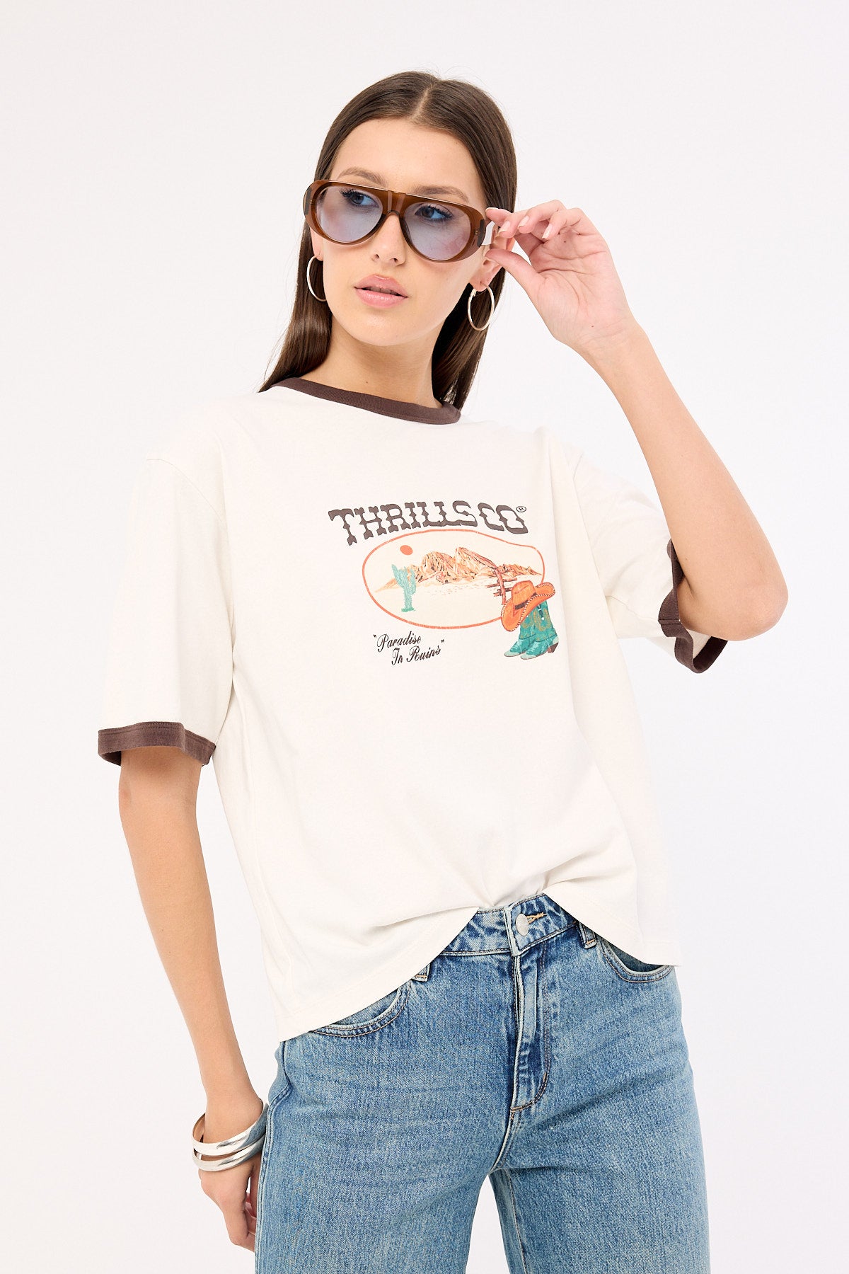 Thrills Trailblaze Square Tee Bone