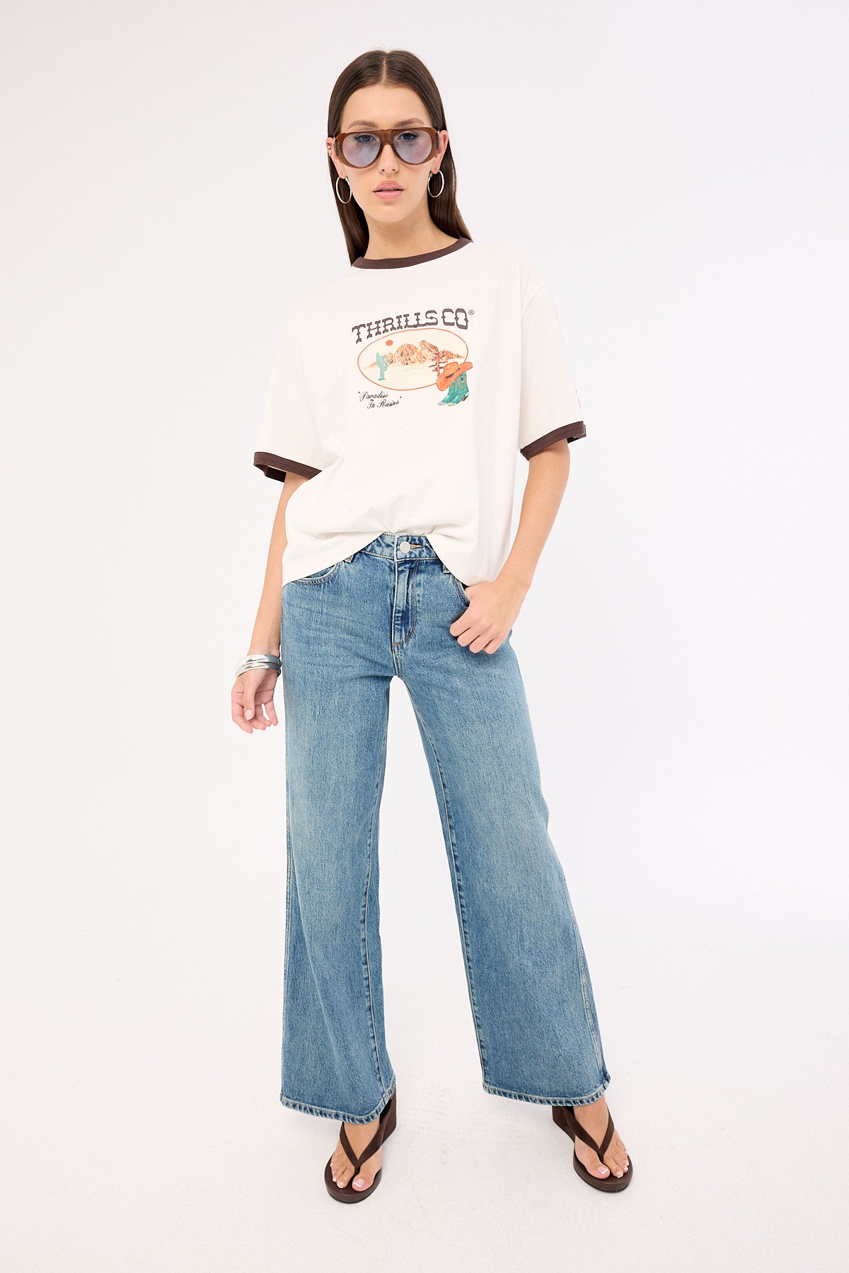 Thrills Trailblaze Square Tee Bone