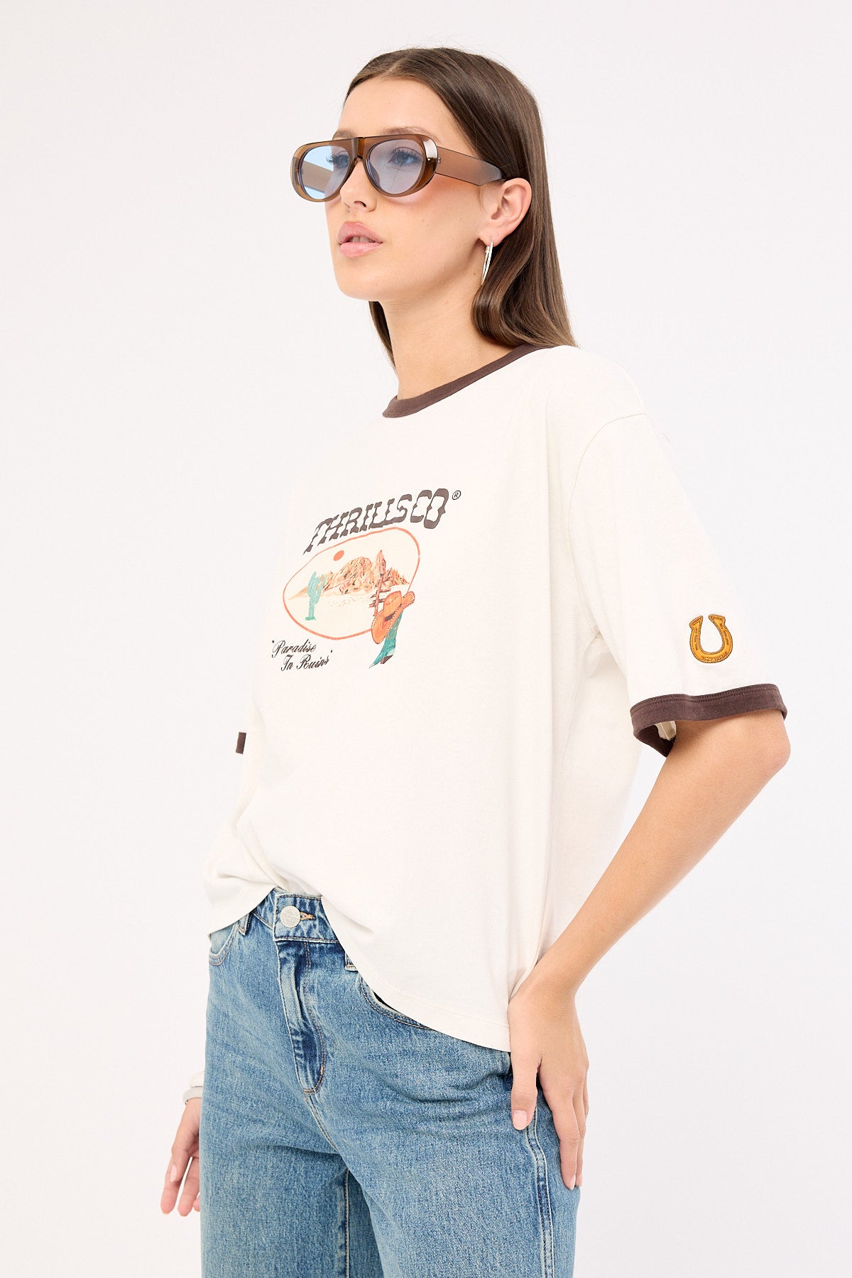 Thrills Trailblaze Square Tee Bone