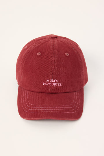 Luck + Trouble Mums Favourite Cap Burgundy