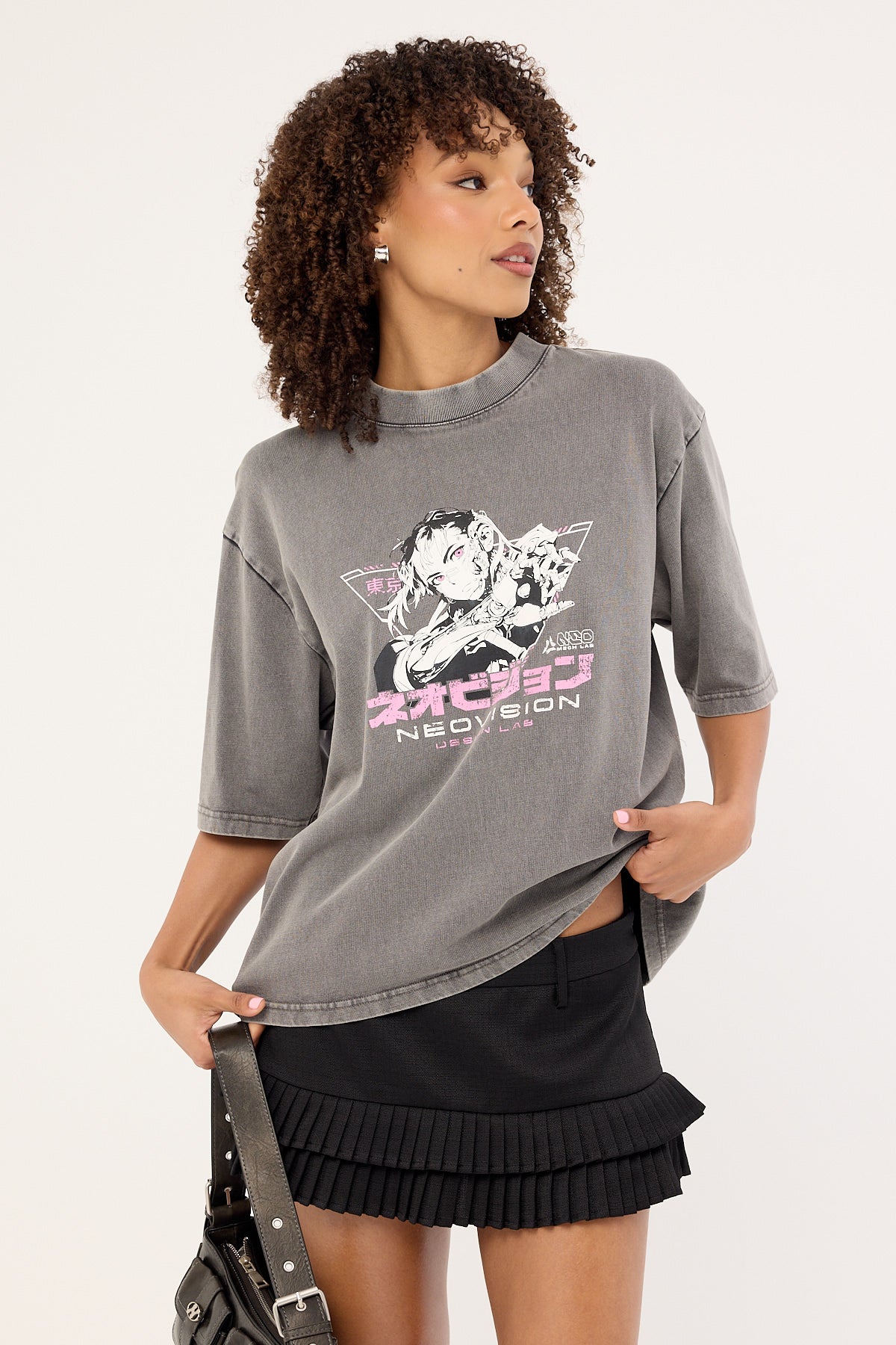 Neovision Nullvoid Cropped Street Super Heavy Tee Acid Snow Black