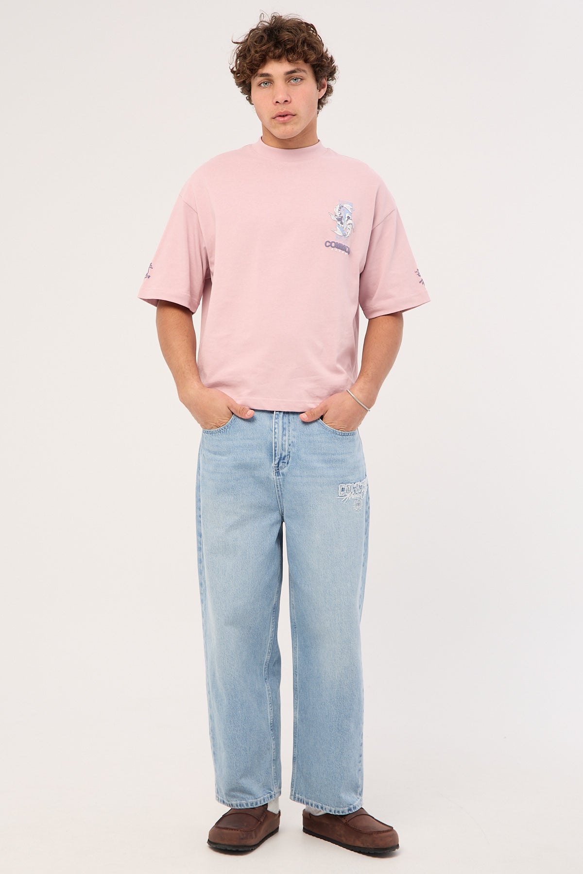 Common Need Sumi Cropped Heavyweight Easy Tee Purple Haze