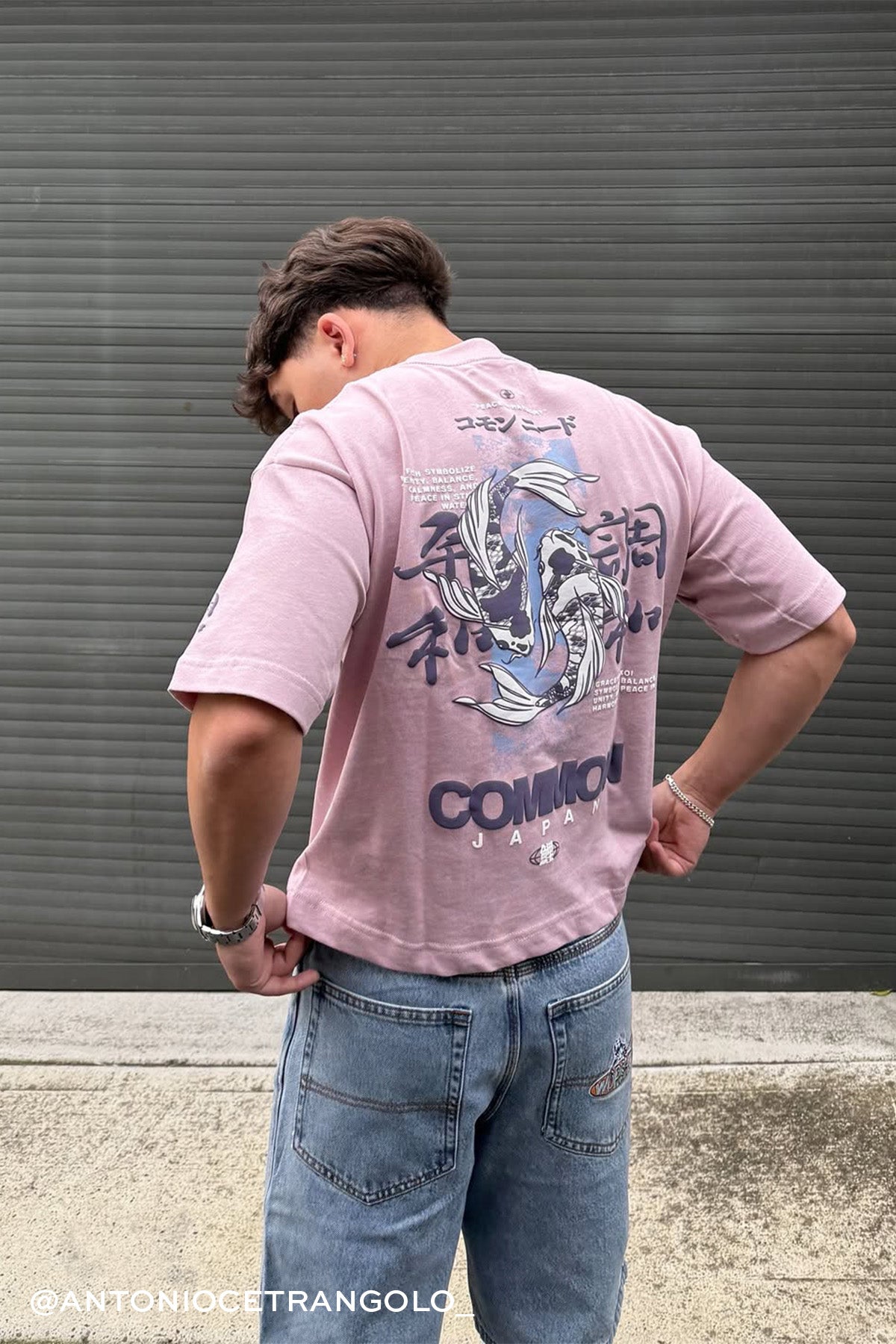 Common Need Sumi Cropped Heavyweight Easy Tee Purple Haze