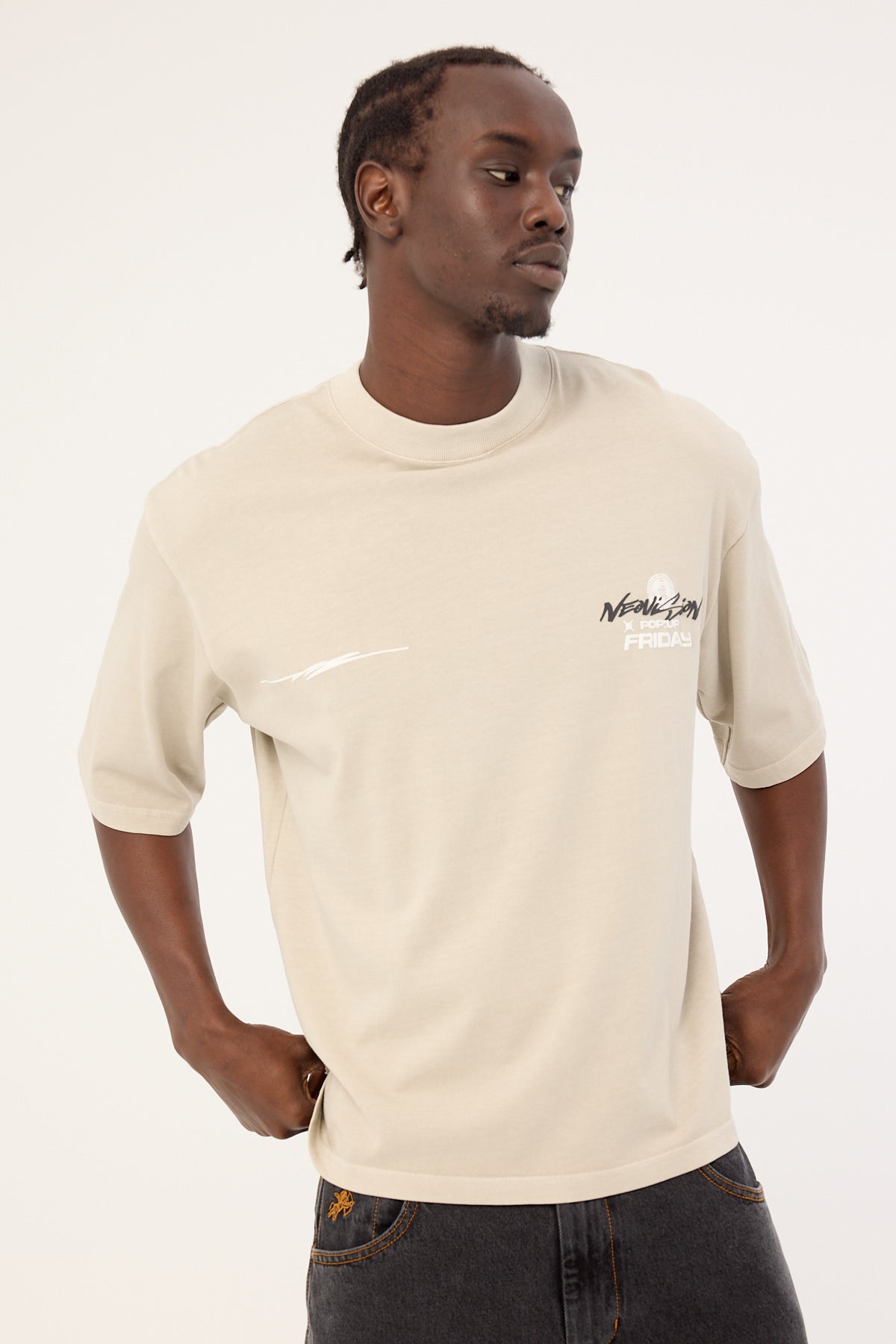 Neovision Merch Cropped Street Super Heavy Tee Washed Granite