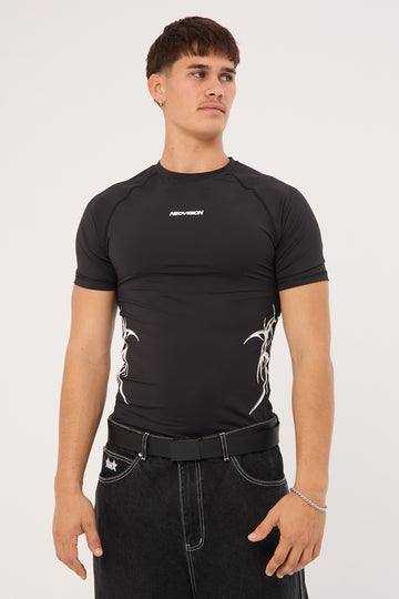 Neovision Encryption Slim Compression Tee Black