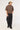 Neovision Tribal Oversize Cropped Shirt Brown Check